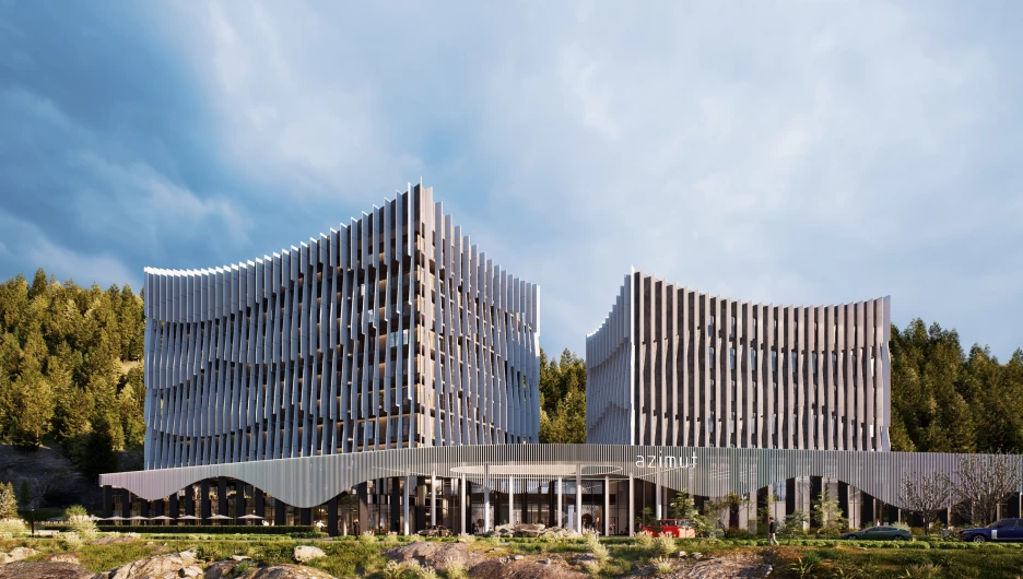 Визуализация пятизвездочного многофункционального санаторно-гостиничного комплекса в Белокурихе