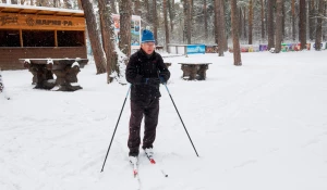 На трассе здоровья после снегопада.