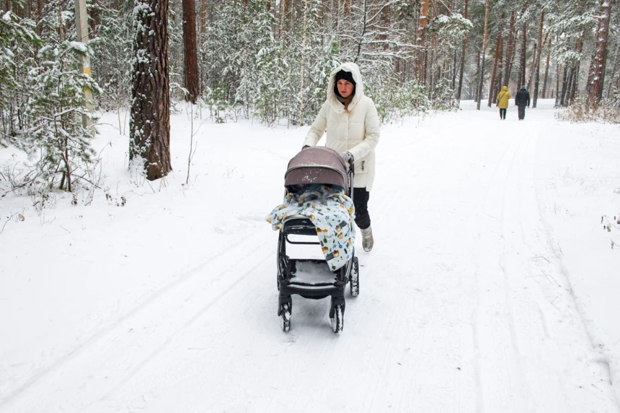 На трассе здоровья после снегопада.