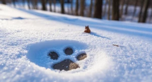 След на снегу