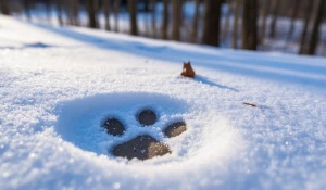 След на снегу