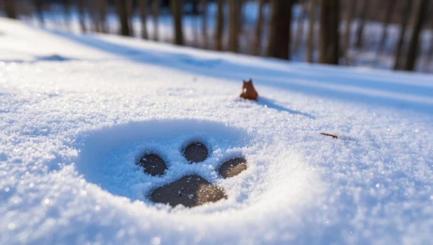 След на снегу