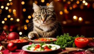 Кот за столом