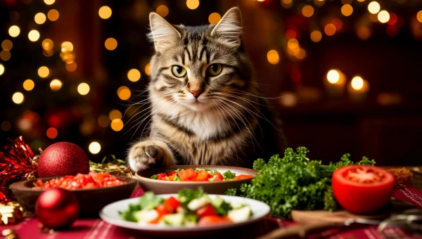 Кот за столом