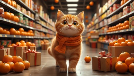 Кот в магазине