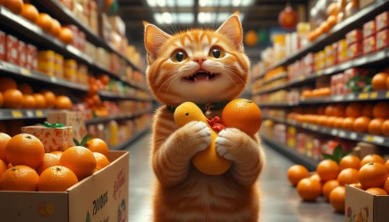 Кот в магазине