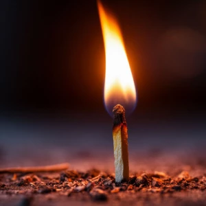 Огонь. Спичка. Пожар.