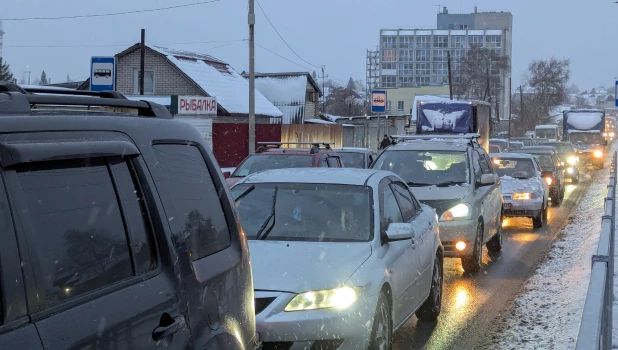 Пробки в Барнауле.