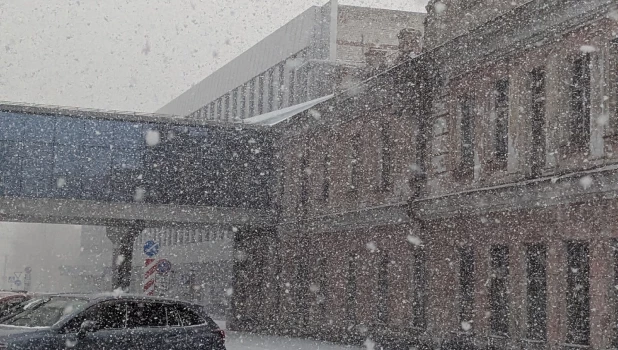 Снег в Барнауле