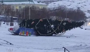 Сильный ветер в Мурманске.