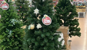 Искусственные елки в «Ашане».