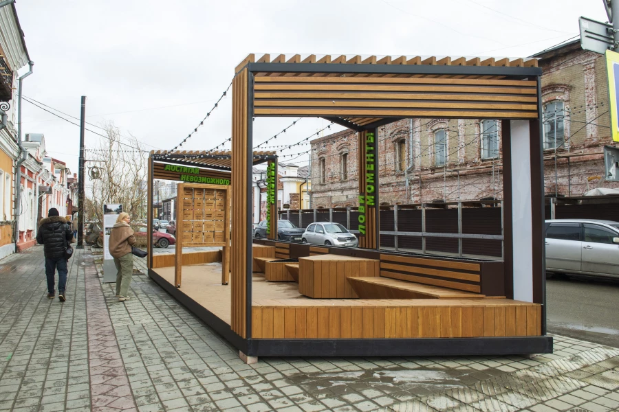 Украшения на улицах Барнаула