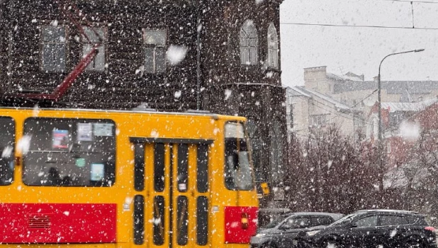 Снегопад в Барнауле