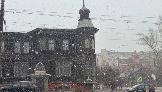 Снегопад в Барнауле