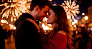 Пара. Влюбленные. Новый год