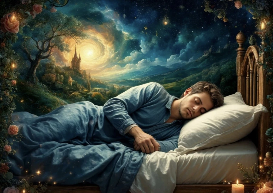 Спящий человек, сон. 