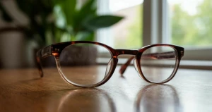 Очки на столе
