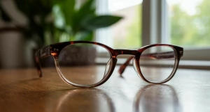 Очки на столе