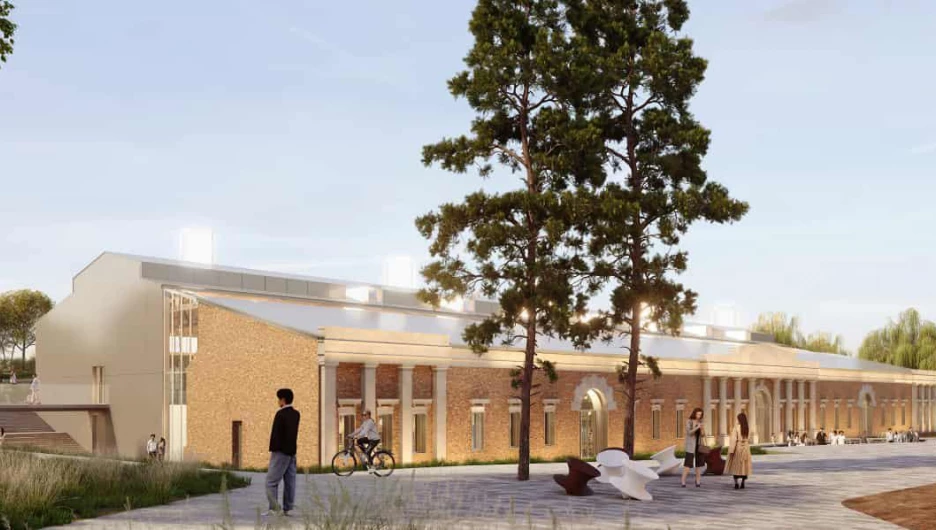 Визуализация проекта по реставрации сереброплавильного завода, «Спички». Производственный корпус: фудхолл.