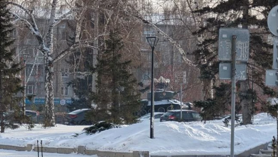 Морозный Барнаул. Улицы Барнаула. Город