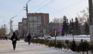 Морозный Барнаул. Улицы Барнаула. Город