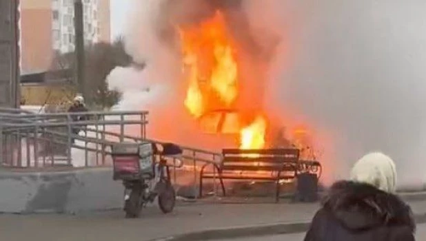 Взрыв автомобиля в Москве