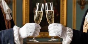 Шампанское. Бокалы шампанского. Светский прием.