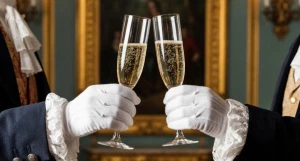 Шампанское. Бокалы шампанского. Светский прием.