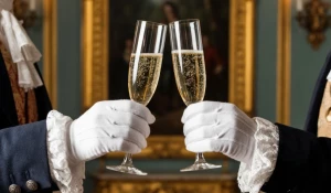 Шампанское. Бокалы шампанского. Светский прием.