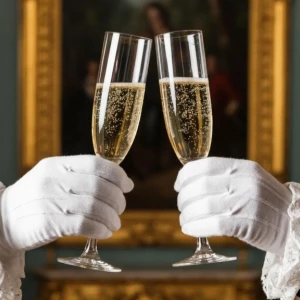 Шампанское. Бокалы шампанского. Светский прием.