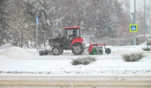 Дорожные службы Барнаула активно борются со снегом