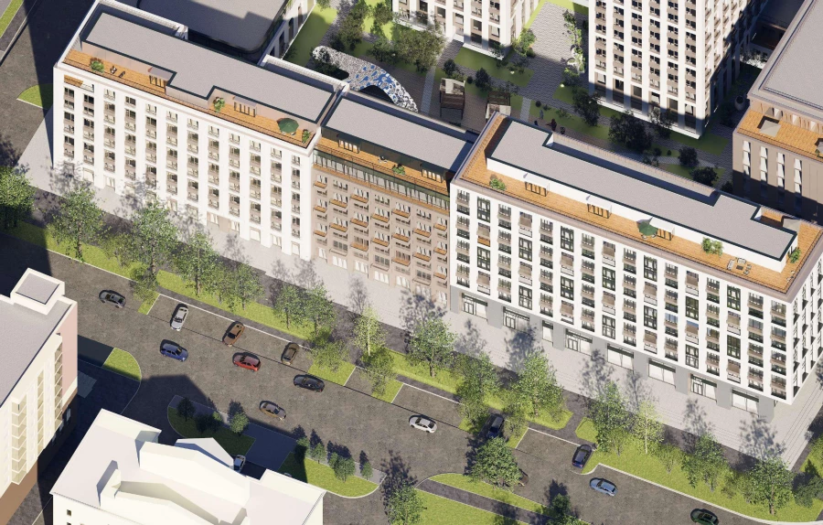 Концепция ЖК на пр. Красноармейском, 36 на месте &quot;Оперы&quot;. Вариант 1. 