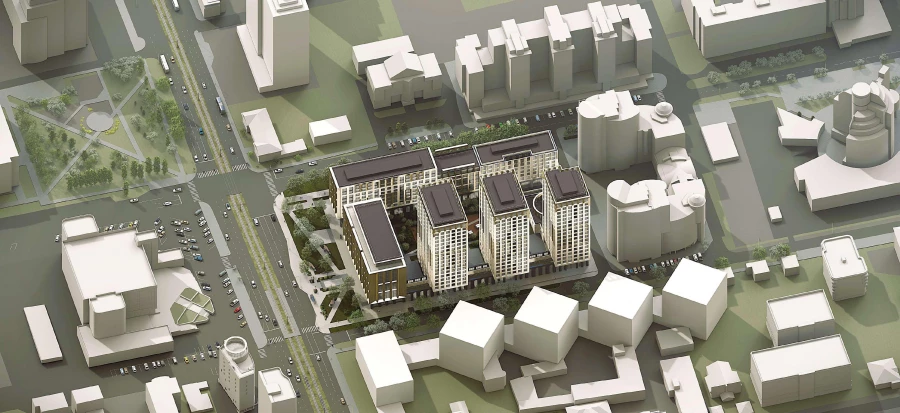 Концепция ЖК на пр. Красноармейском, 36 на месте &quot;Оперы&quot;. Вариант 2. 