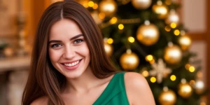 Новый год. Девушка.