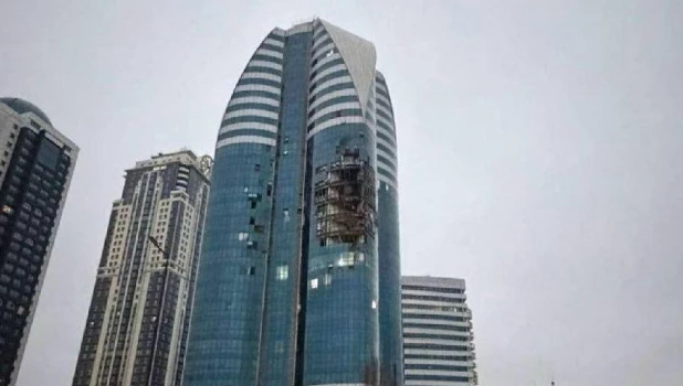 Башня «Грозный-Сити» после взрыва