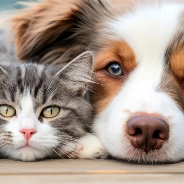 Кошка с собакой.