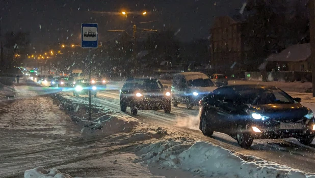 Пробки в Барнауле.