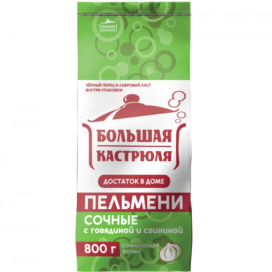 Пельмени торговой марки «Большая кастрюля».
