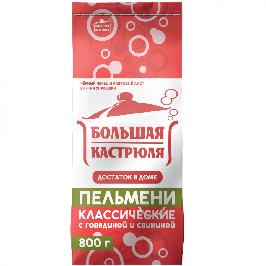 Пельмени торговой марки «Большая кастрюля».