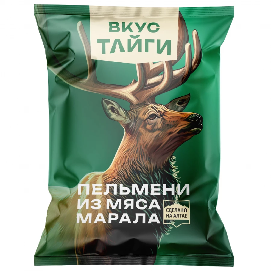 Пельмени торговой марки «Вкус тайги».