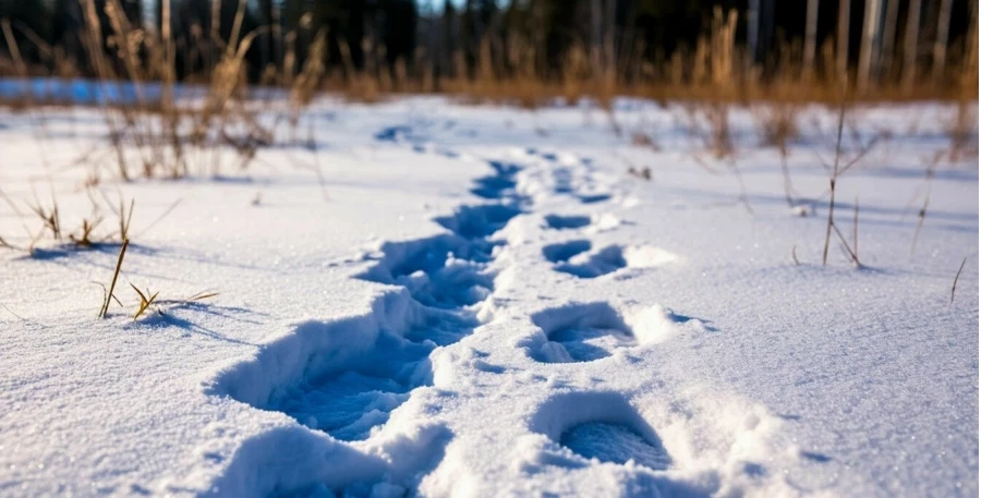 Следы на снегу