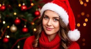 Девушка. Новый год. Праздник.