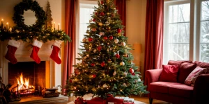 Елка. Новый год. Интерьер. Декор новогодний