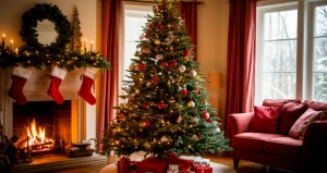 Елка. Новый год. Интерьер. Декор новогодний