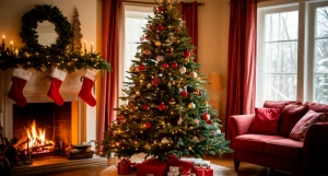 Елка. Новый год. Интерьер. Декор новогодний