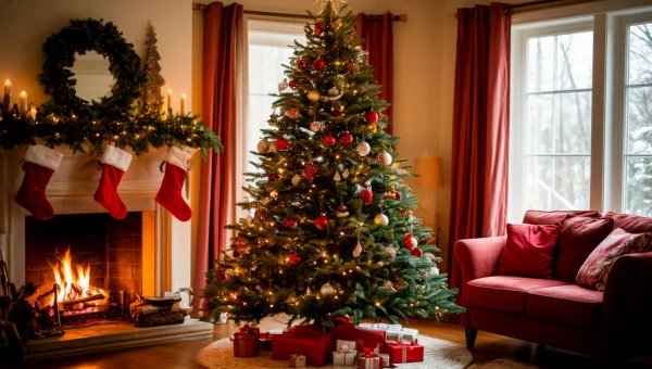 Елка. Новый год. Интерьер. Декор новогодний