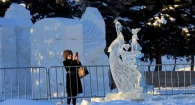 Ледовые скульптуры в Барнауле. 