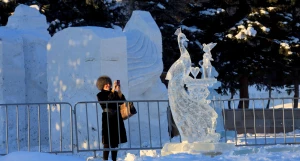 Ледовые скульптуры в Барнауле. 
