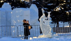 Ледовые скульптуры в Барнауле. 