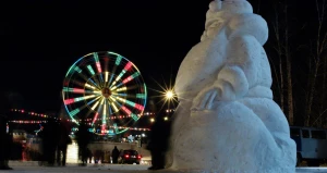 Снежные скульптуры в Барнауле.